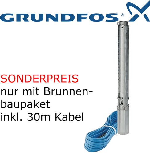 4" SUBMERSIBLE WELLPUMP GRUNDFOS SP 3A-15 1,1kW 3x400V WITH 30m CABLE AT A SPECIAL PRICE ONLY WITH F